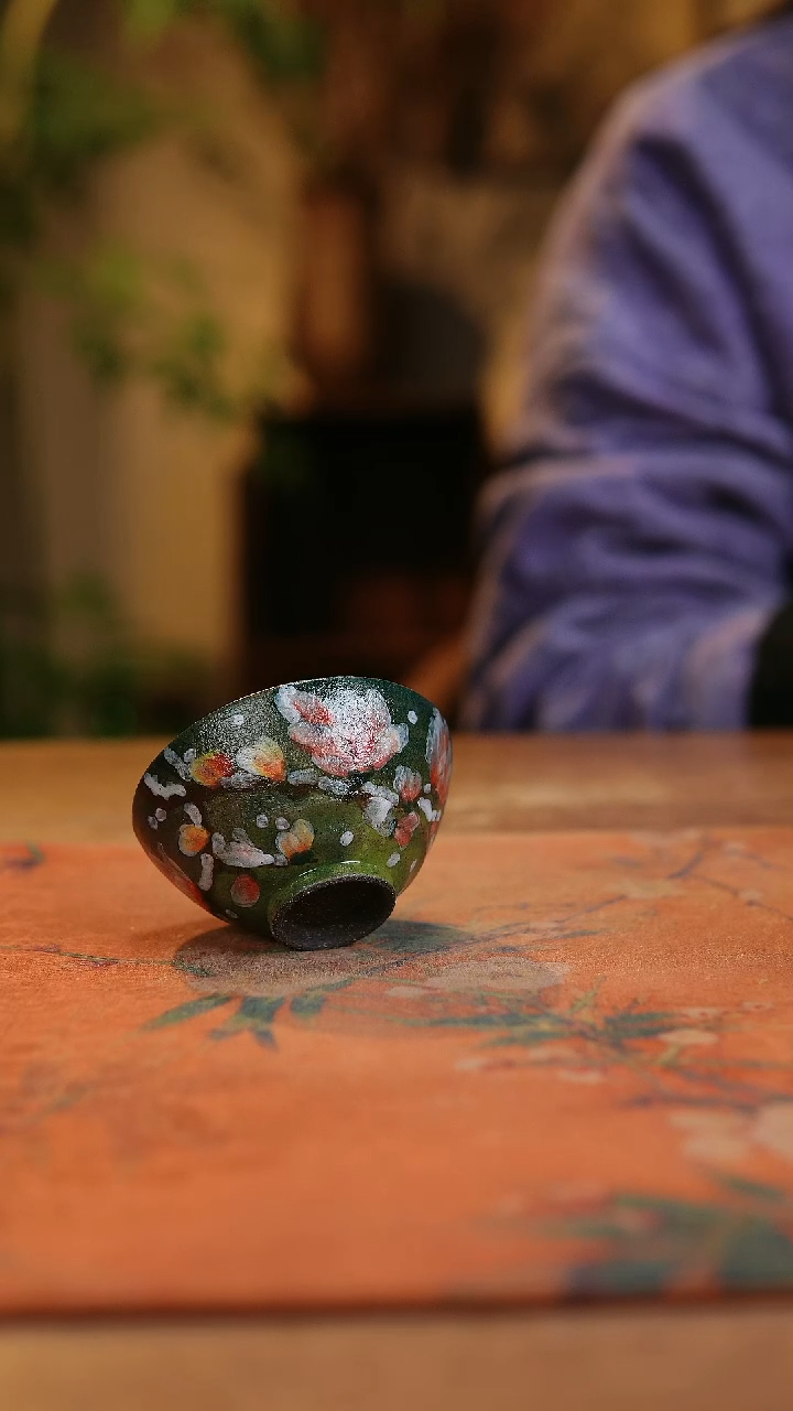 【闪购商品】瓷片1980景德镇手工手绘釉下彩高温瓷