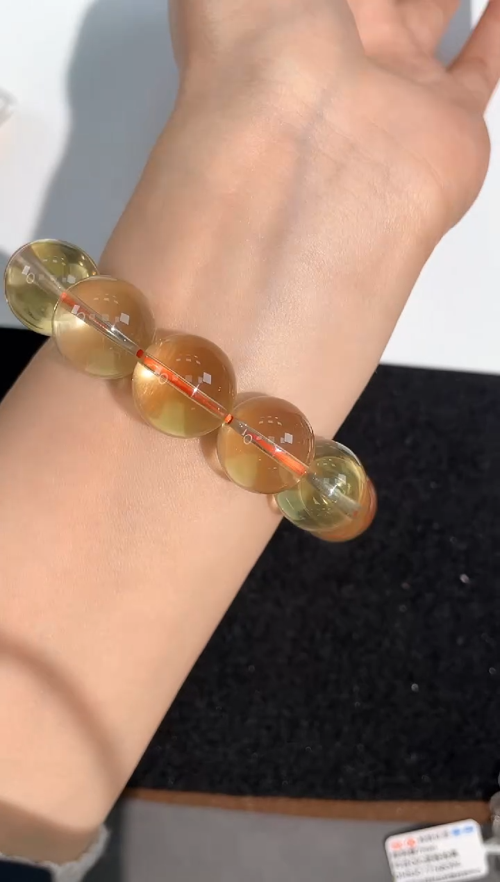 【闪购商品】黄晶手链未镶嵌99号巴西黄水单圈16mm