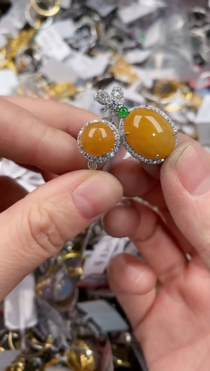 银S925镶嵌戒指翡翠555                 3