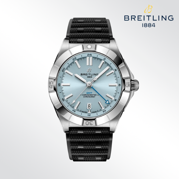 99新 BREITLING/百年灵 机械计时GMT/冰蓝/表径40mm/公价55800表