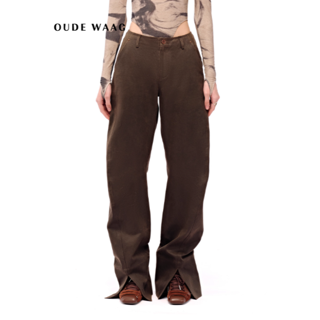 【LOCAT】OUDE WAAG 涂层廓形长裤  25AW-PT08P1BR440