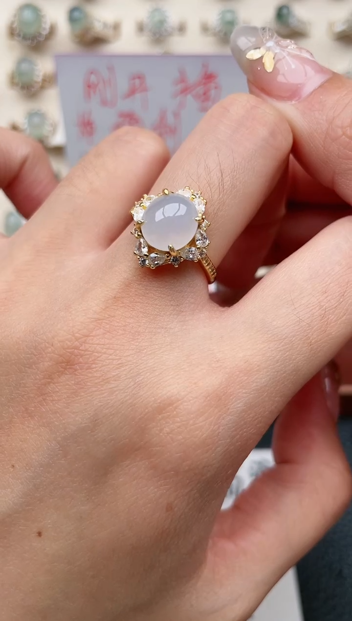 【闪购商品】翡翠戒指银S925镶嵌1111