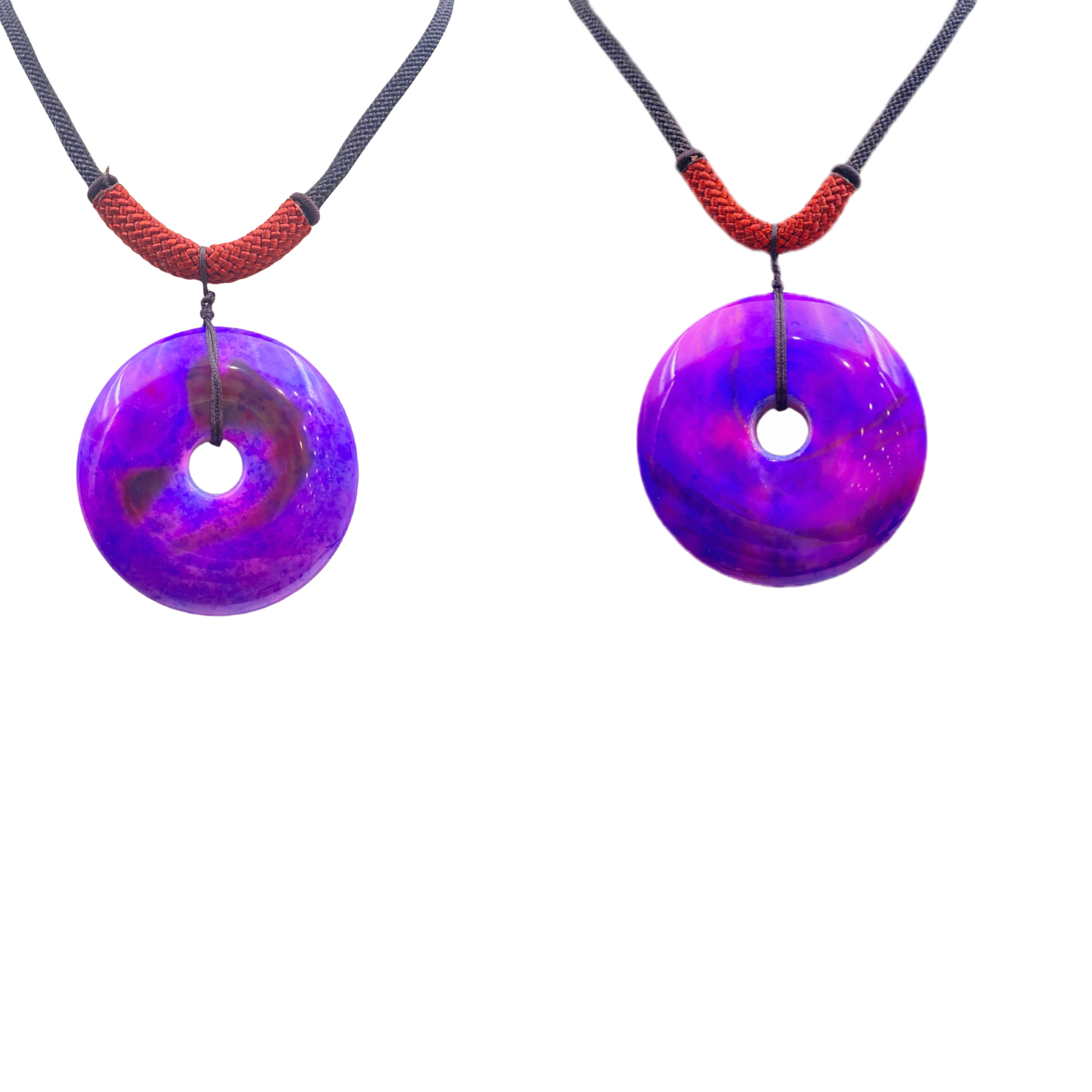 玛瑙意境紫蓝平安扣项链X748X多样性只发一件