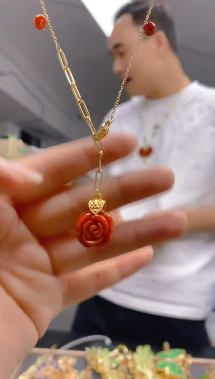 【闪购商品】翡翠耳饰合金0303翡翠锁骨链