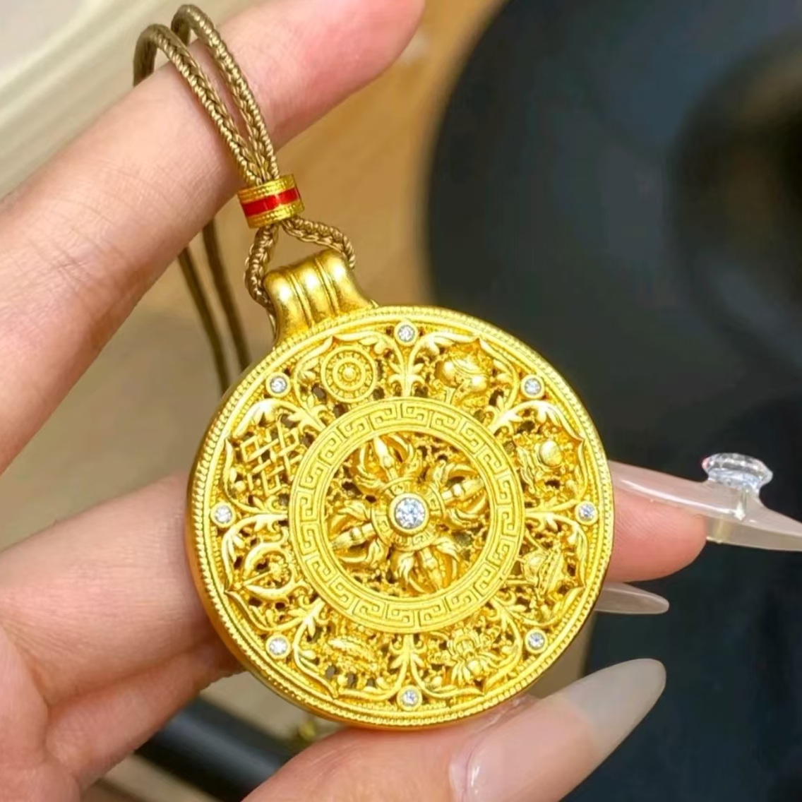 Z精品重工罗盘手工时尚复古双面编绳金色传承