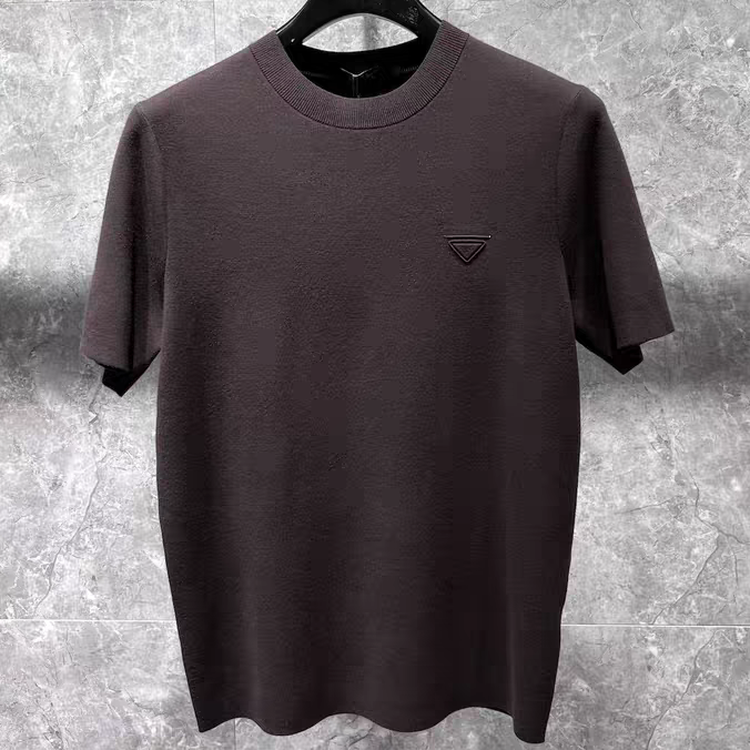 5036-P-针织T恤 新款男士时尚简约百搭款半袖潮流休闲T恤