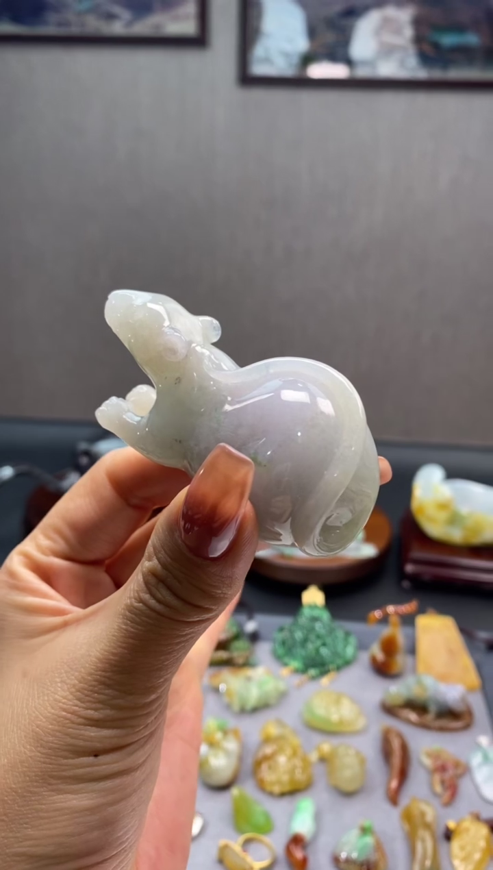 【闪购商品】翡翠把件未镶嵌翡翠老鼠小摆件