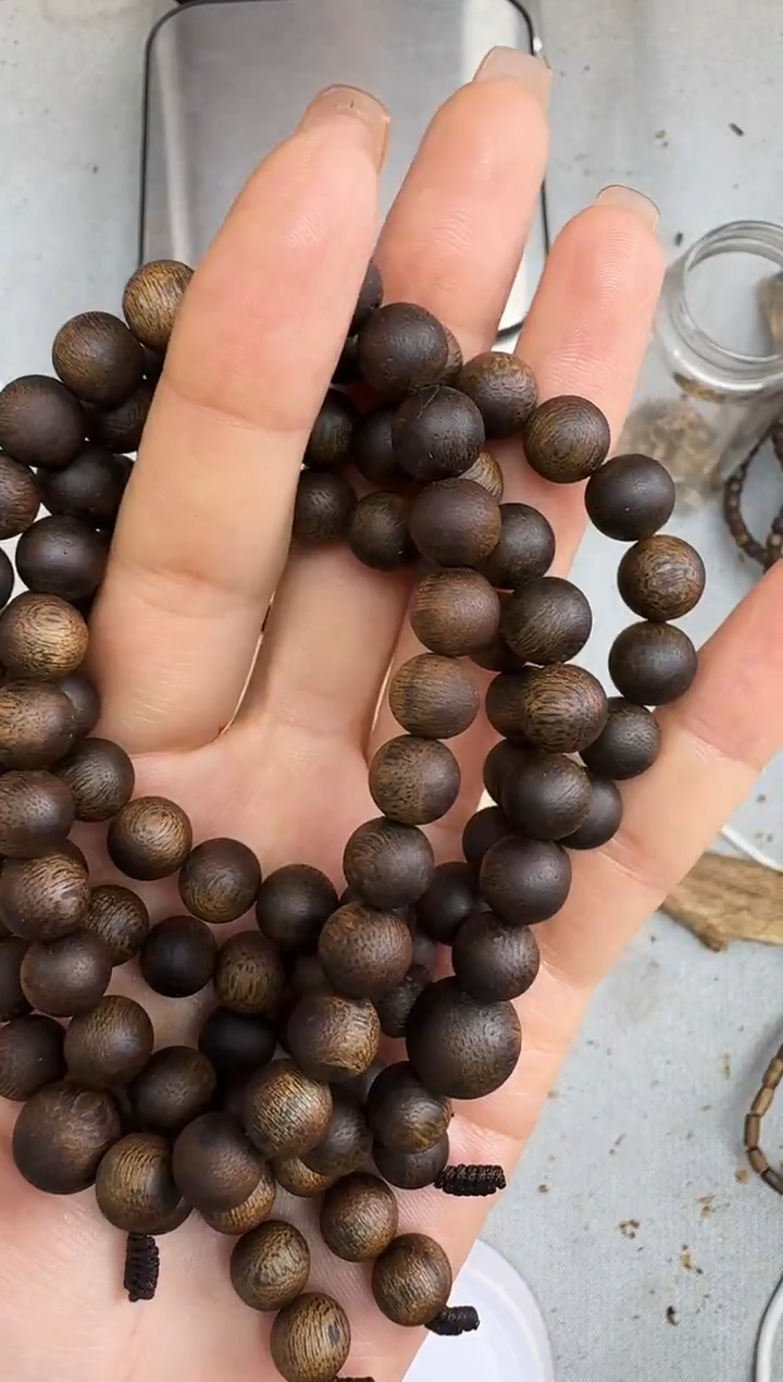 沉香手串0924张勺子圆珠沉水双圈多样性发一