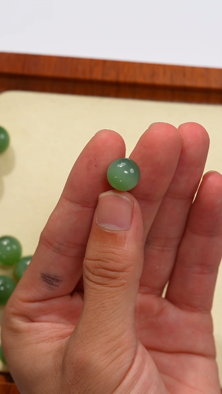 和田玉未镶嵌颈饰碧玉粉青猫眼卡12单珠多样性发一