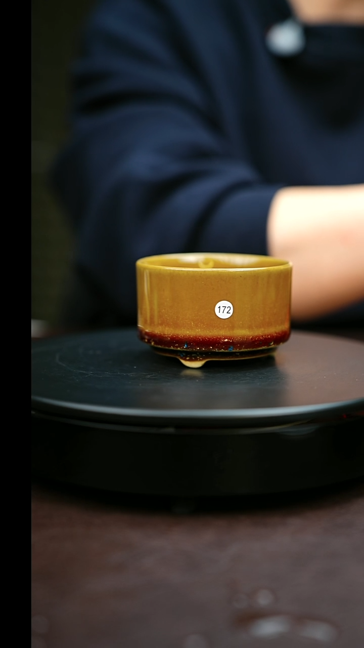 172#原矿钧瓷炉钧釉直口杯