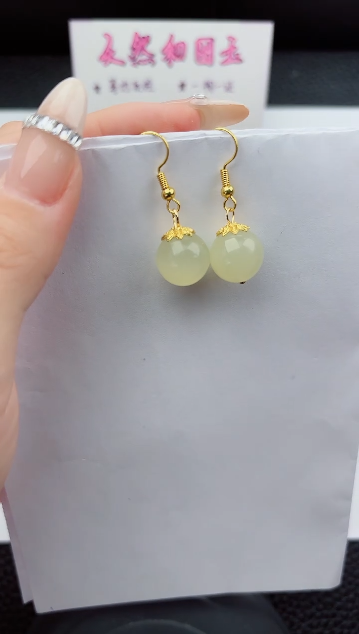 未镶嵌石英质玉耳坠嗨购微色差T