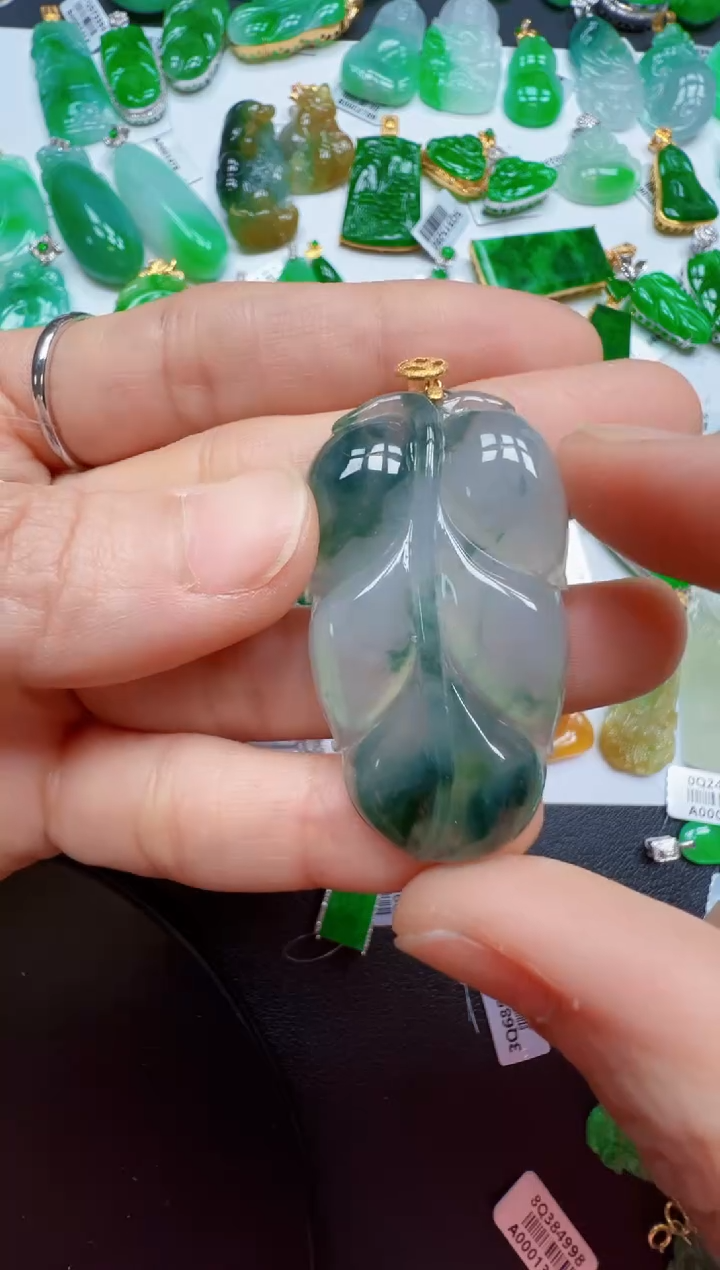 【闪购商品】翡翠吊坠(不含链)18K金镶嵌1680