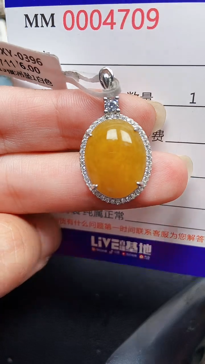 颈饰银S925镶嵌翡翠4709
