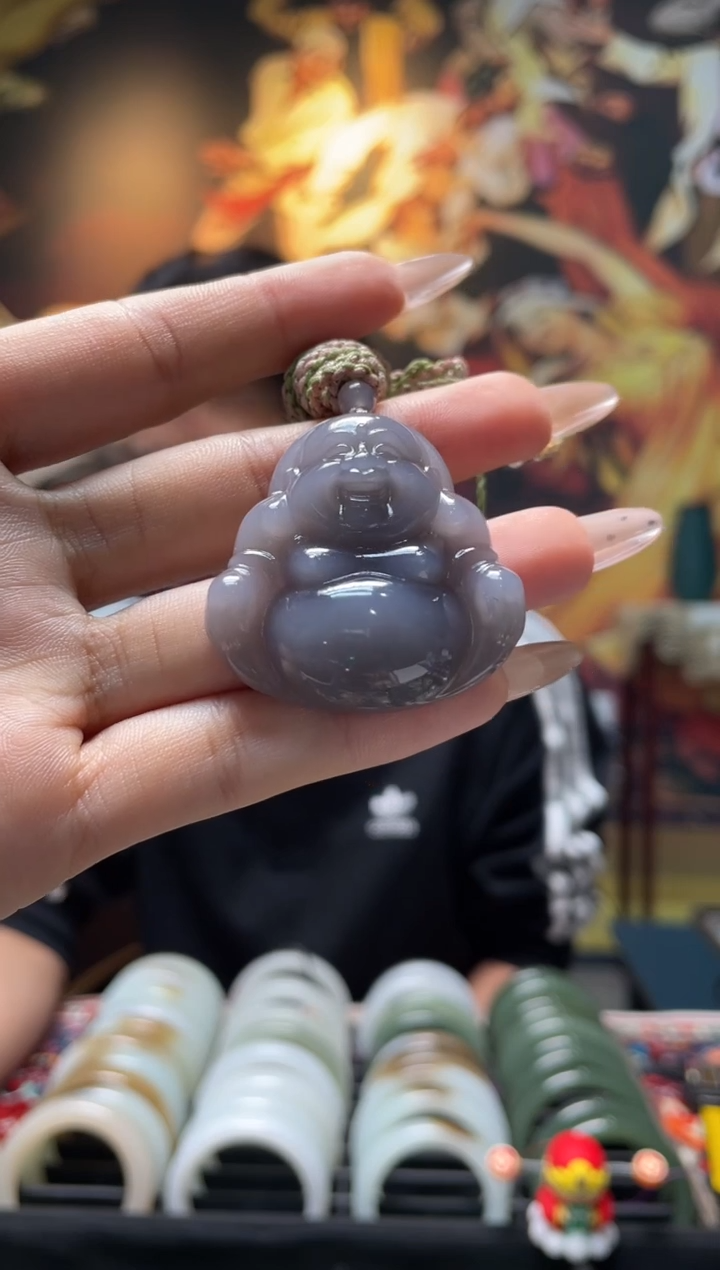 【闪购商品】和田玉未镶嵌颈饰烟紫佛公吊坠多样性发一件