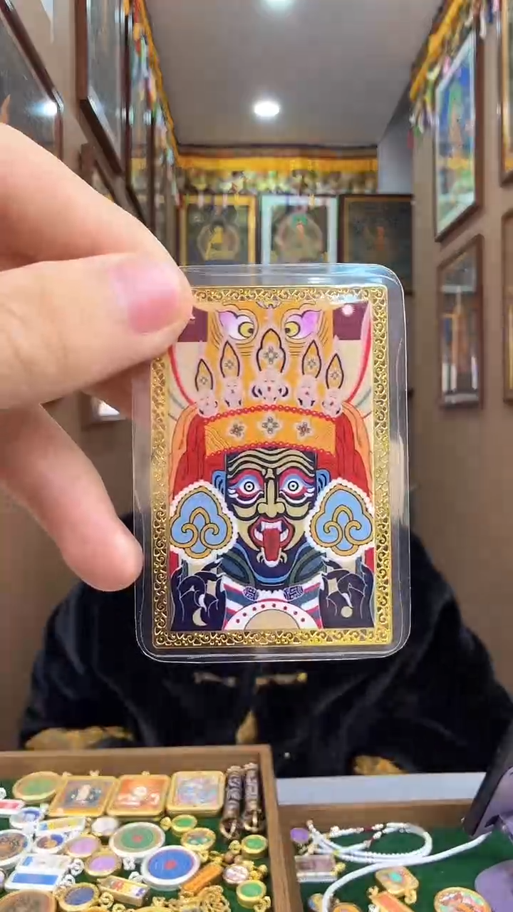 吊坠扎基拉姆-热贡纯手绘唐卡