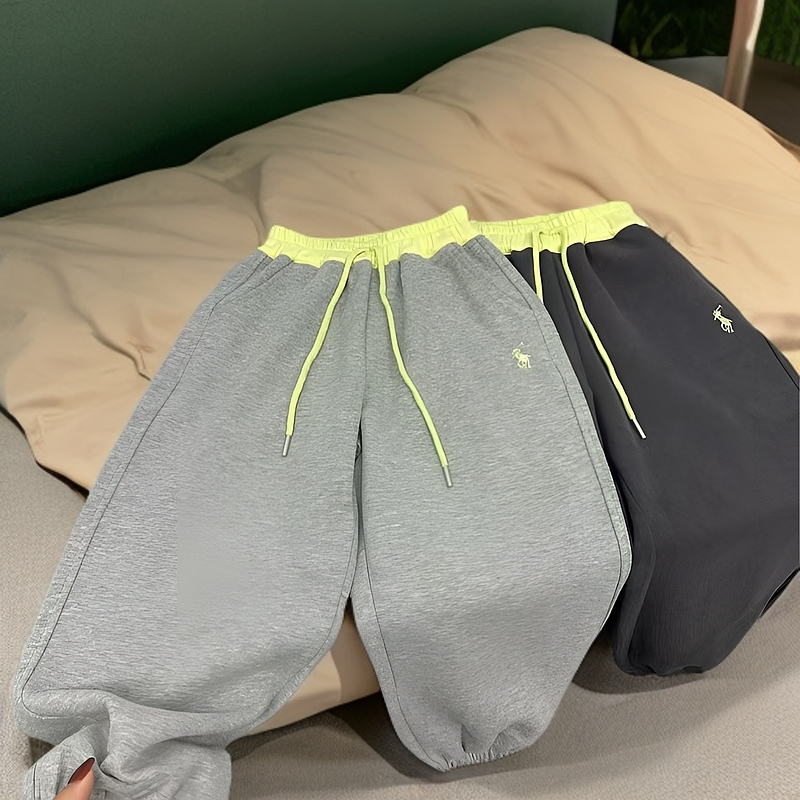 2025春季新款童装男童运动裤韩版宽松中大童百搭时尚潮流拼色长裤