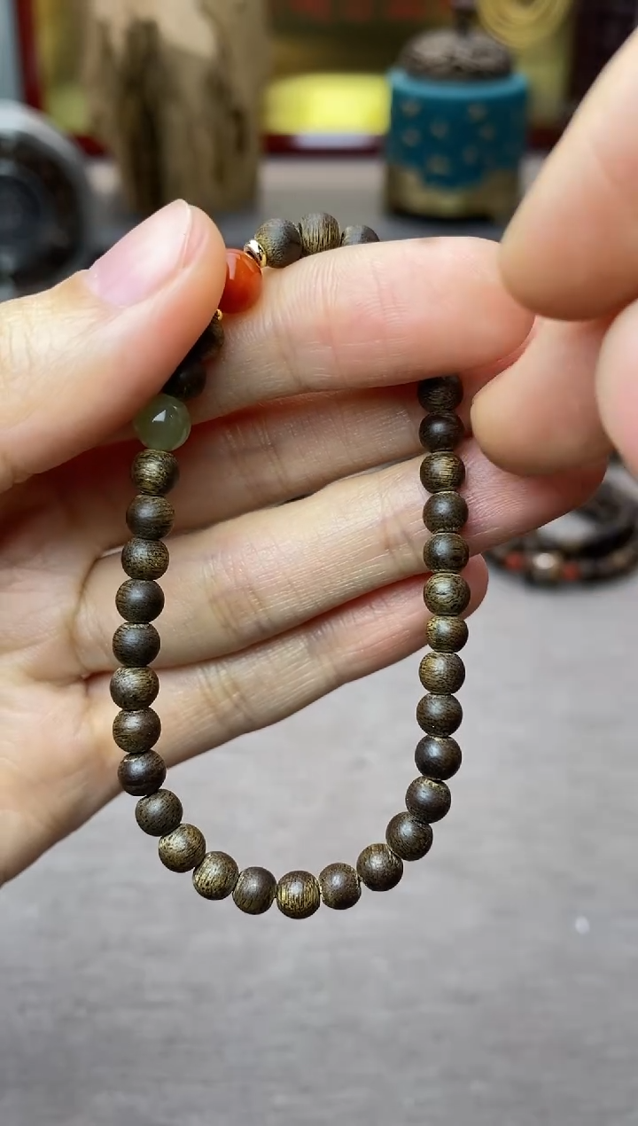 【闪购商品】沉香手串越南芽庄白棋0.4沉水单圈