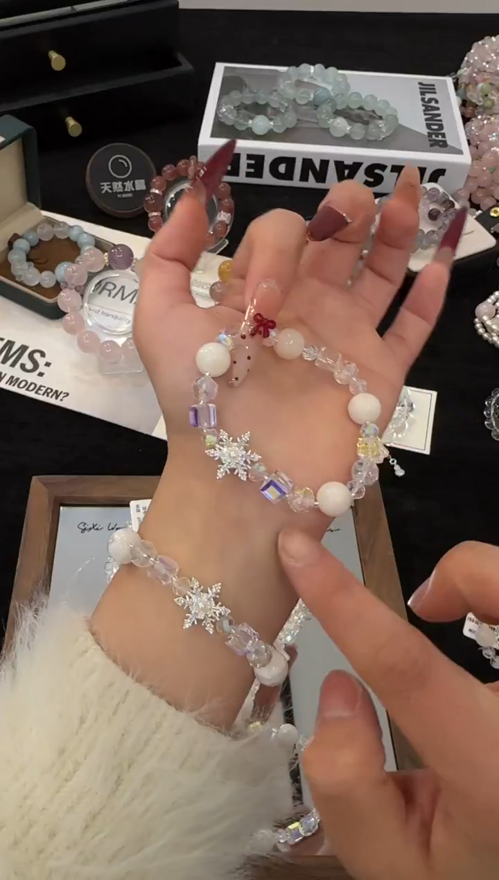 未镶嵌手链水晶雪花幽灵x3678