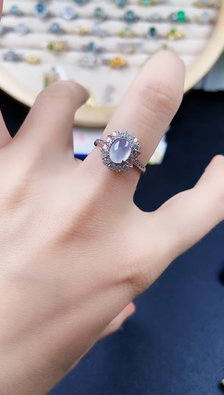 翡翠银S925镶嵌戒指64646