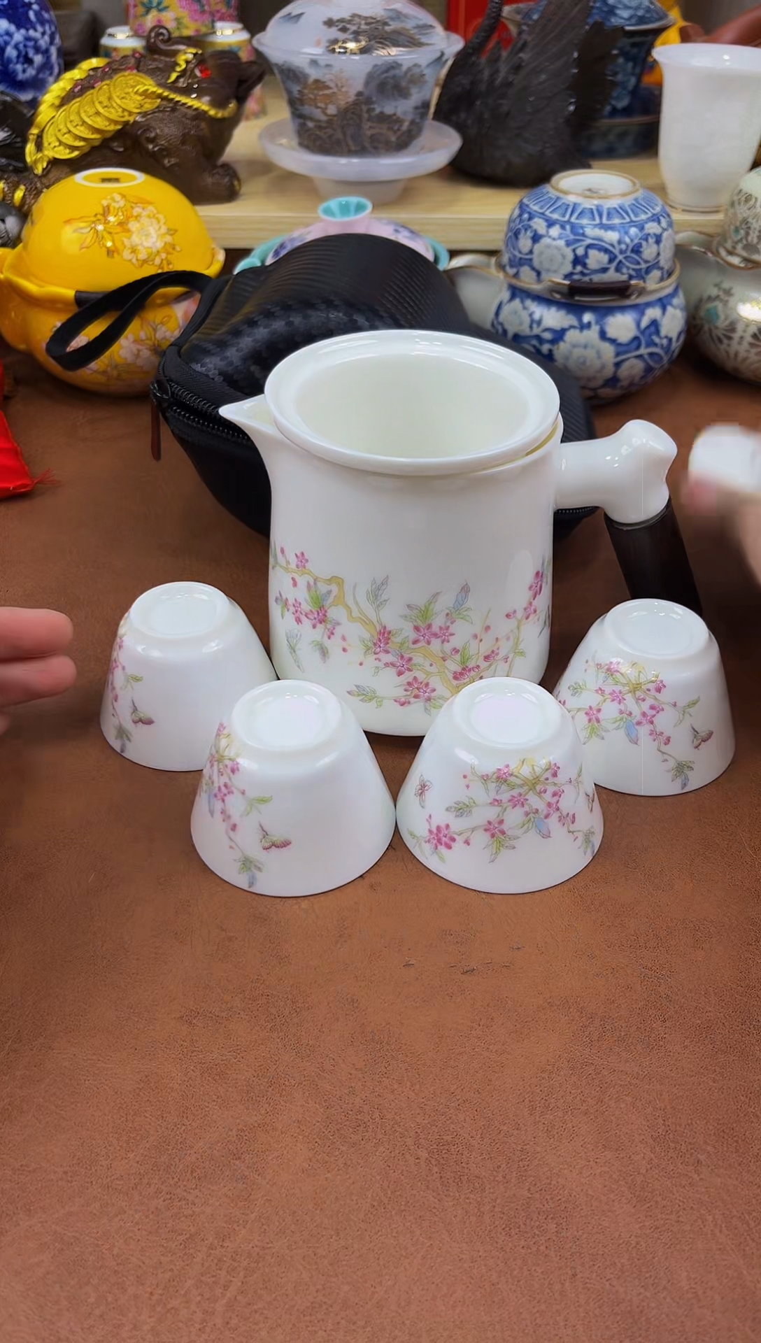 陶瓷茶具摆件旅行套组
