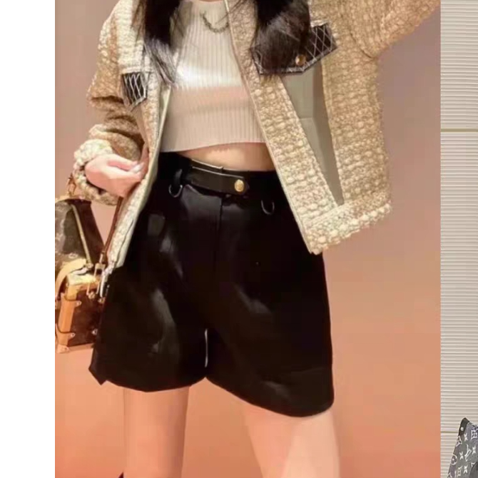 未使用 LouisVuitton/路易威登 Louis Vuitton 纯色短裤 黑色34