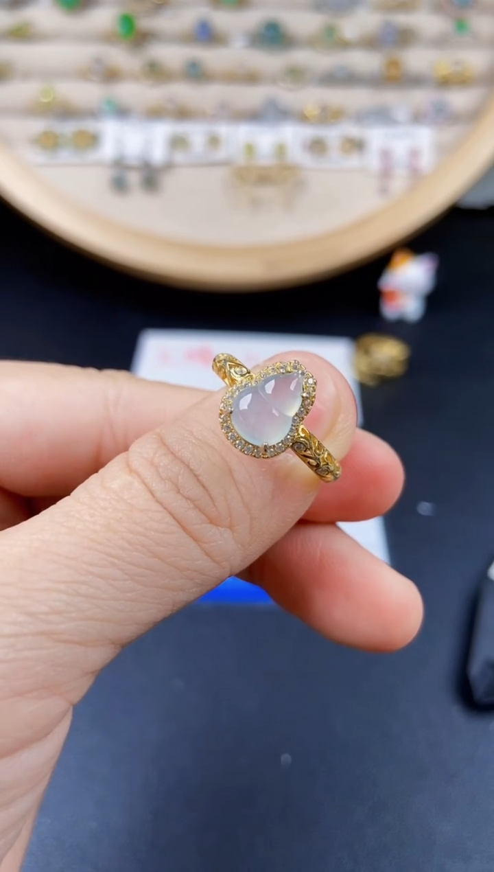 翡翠银S925镶嵌戒指546456