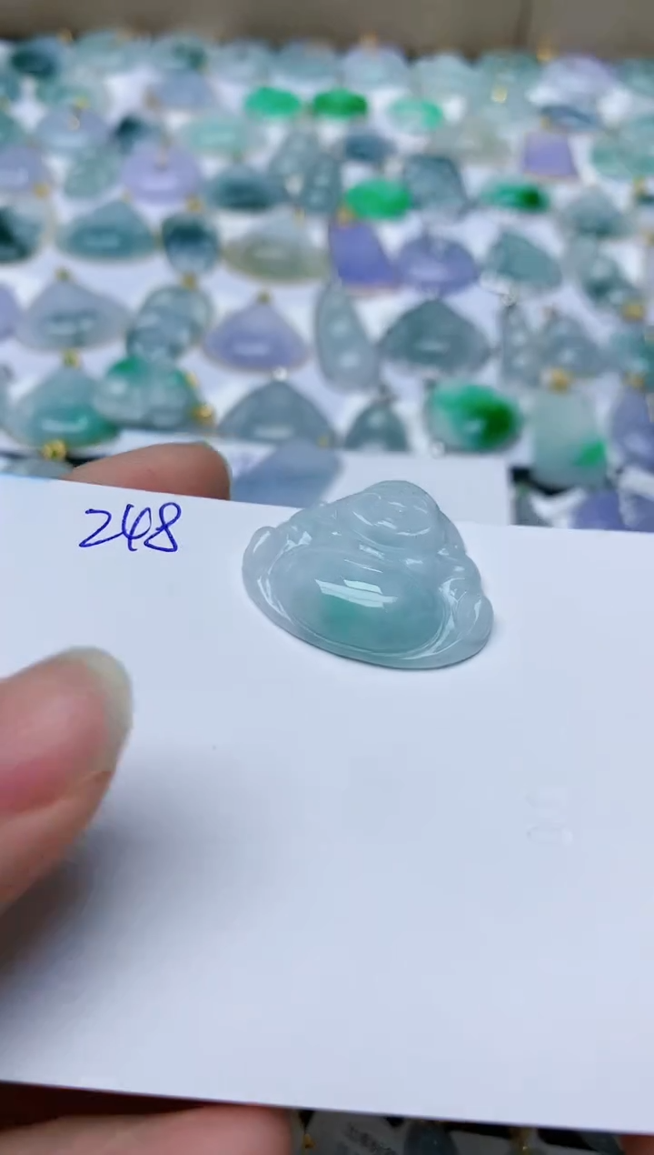 【闪购商品】翡翠颈饰18K金镶嵌天然翡翠A货    