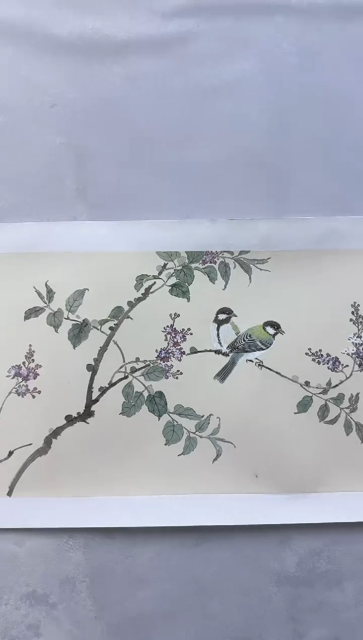 【闪购商品】折扇1fan曾学生工笔画大家张俊教授