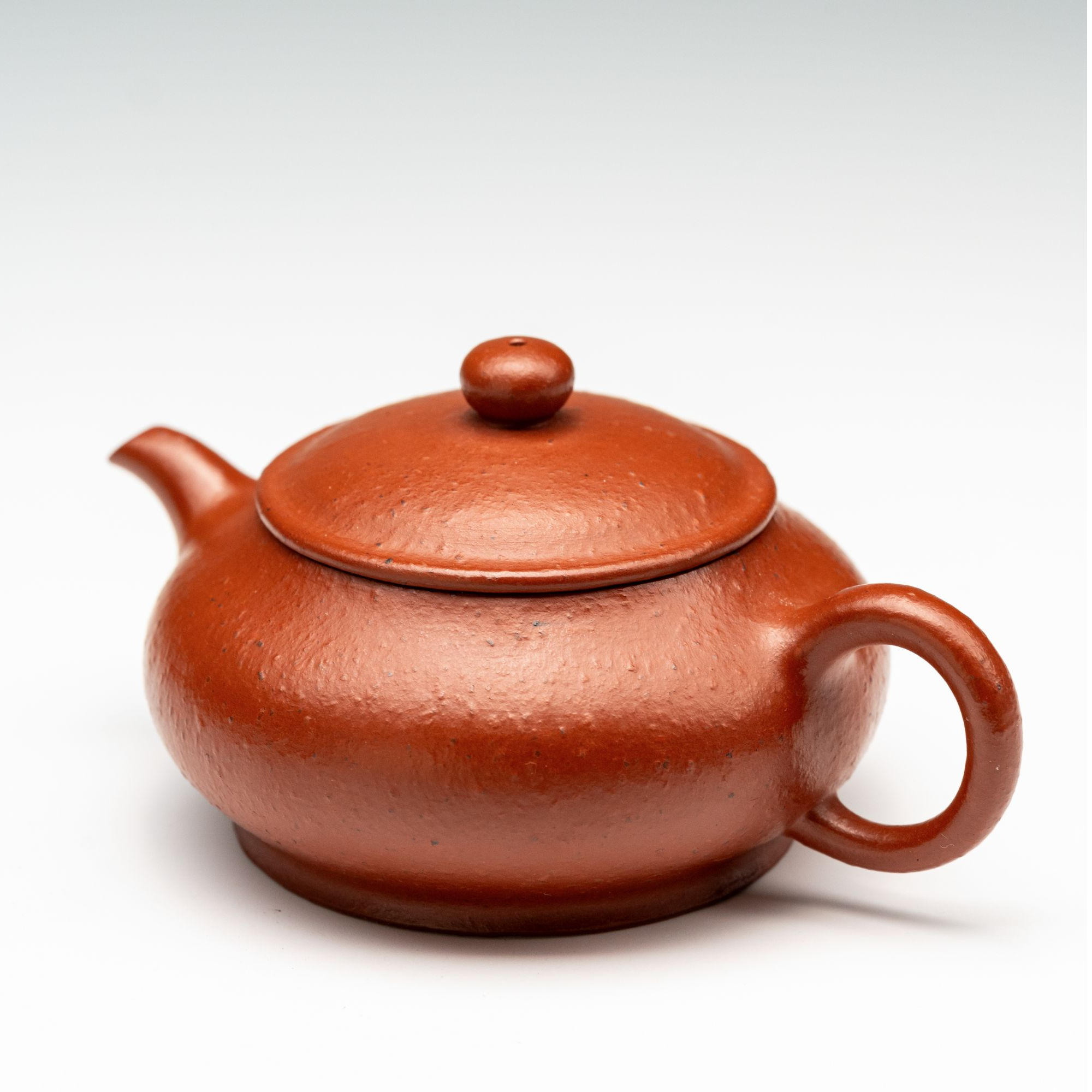 原矿24目生砂朱泥大红袍全手工制作红泥水平壶明炉壶紫砂壶纯手工