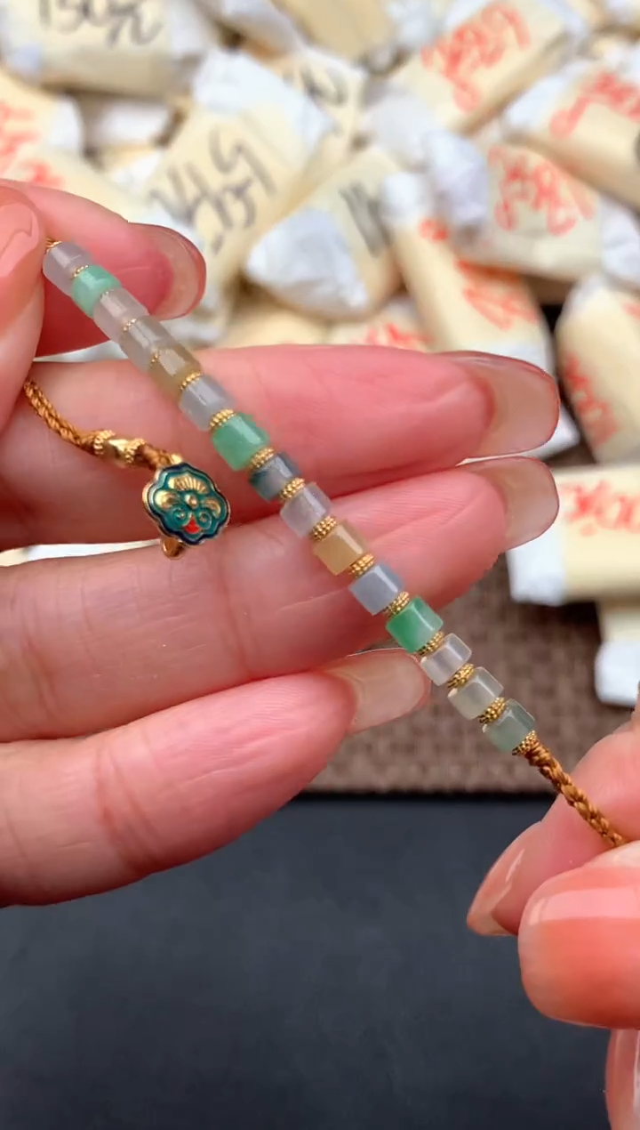 银S925镶嵌挂件翡翠一16-16.5圈