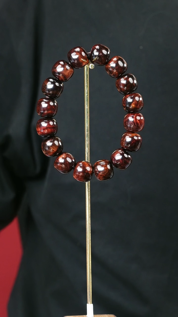 黄花梨/降香黄檀手串/手链13/14帝王紫水波留疤沉多样性发一