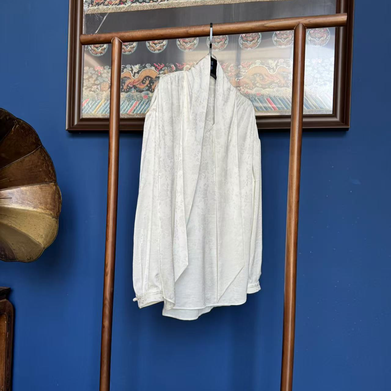 老上海中国风衬衫高定蚕丝新中式衬衣