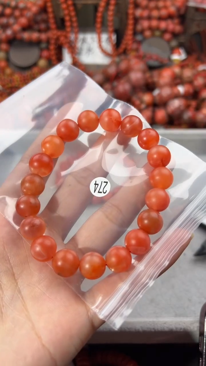 南红玛瑙未镶嵌手串11
