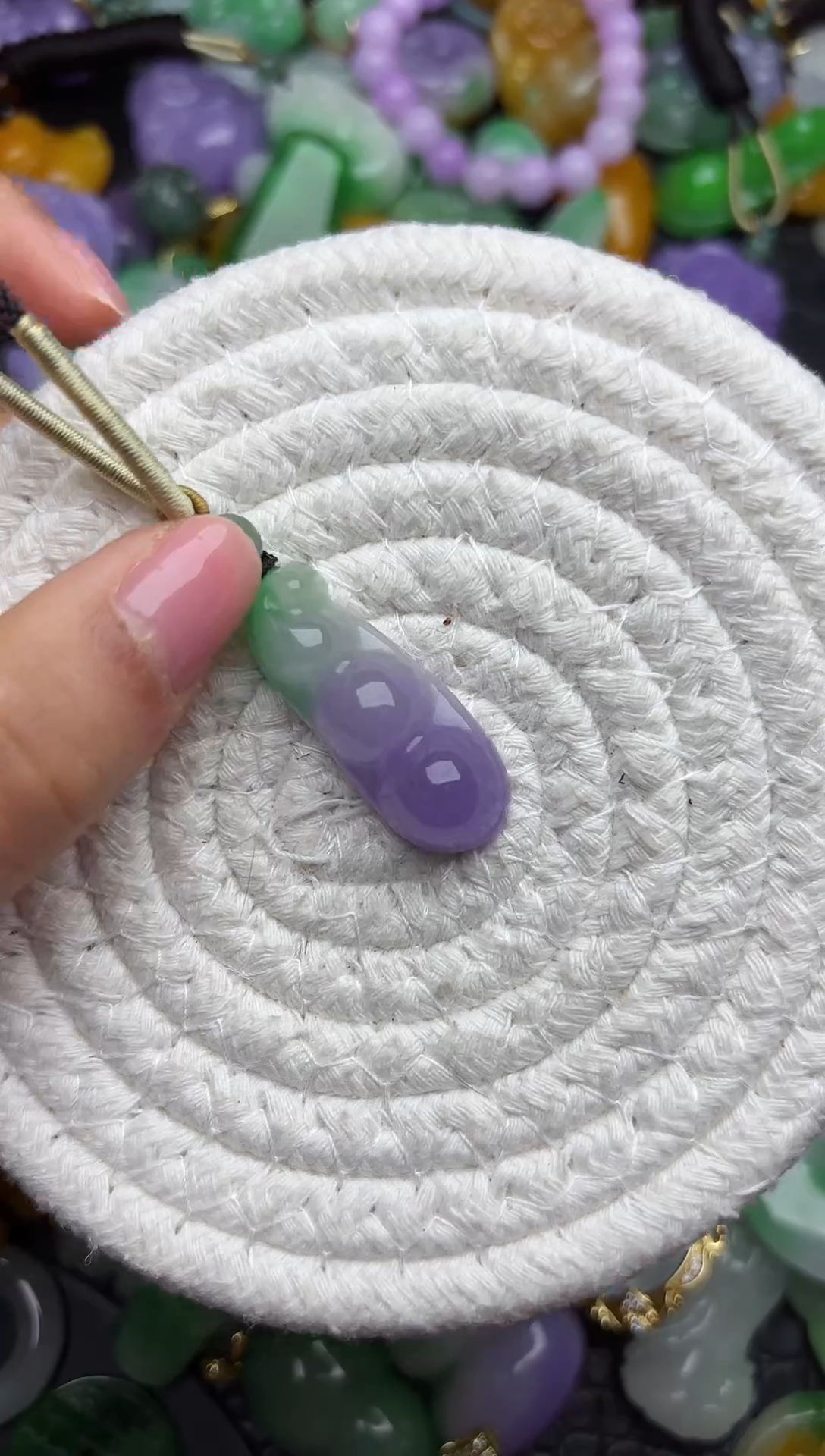 颈饰未镶嵌翡翠缅甸翡翠吊坠