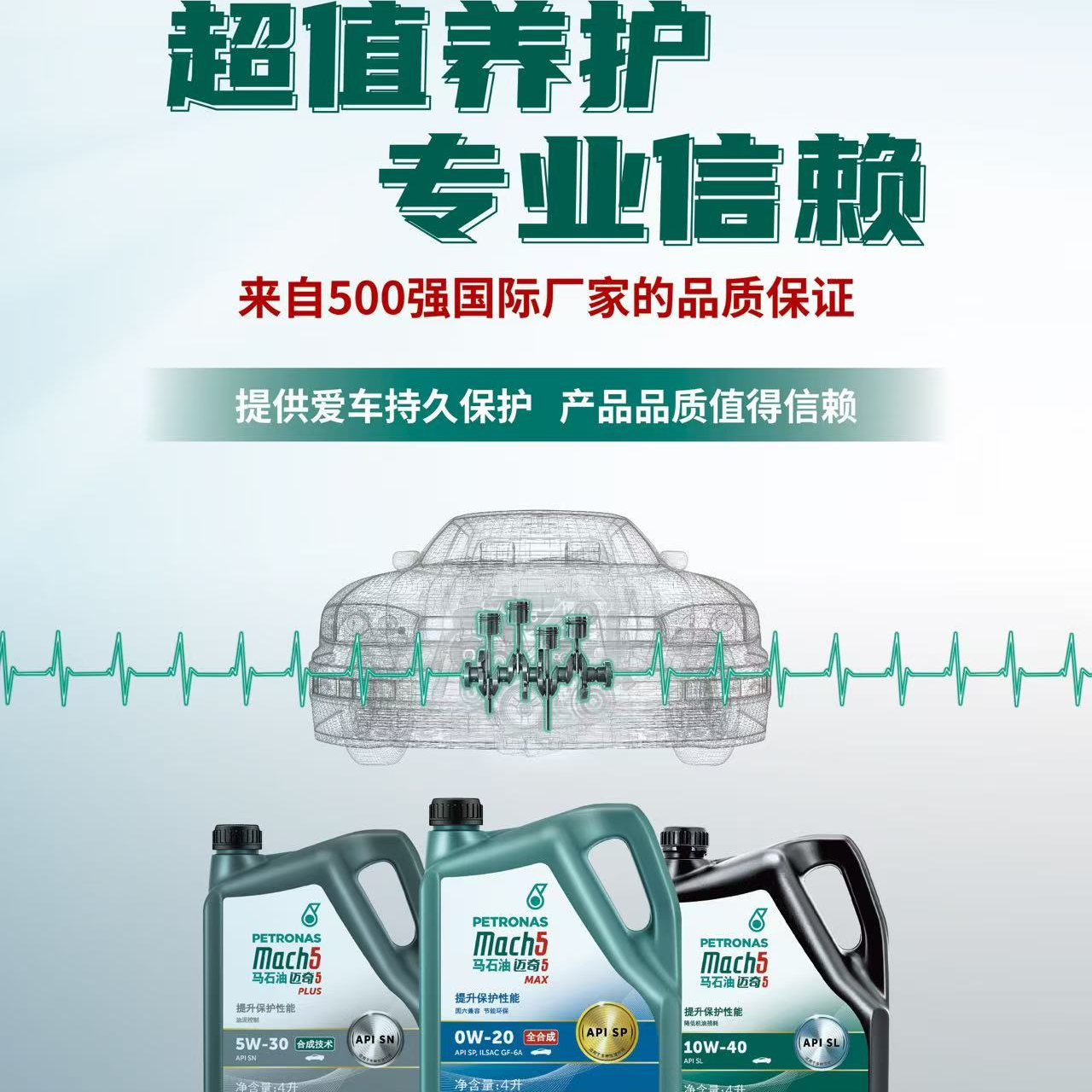 马石油迈奇5MAX SN全合成机油系列5W30 5W40 4升装