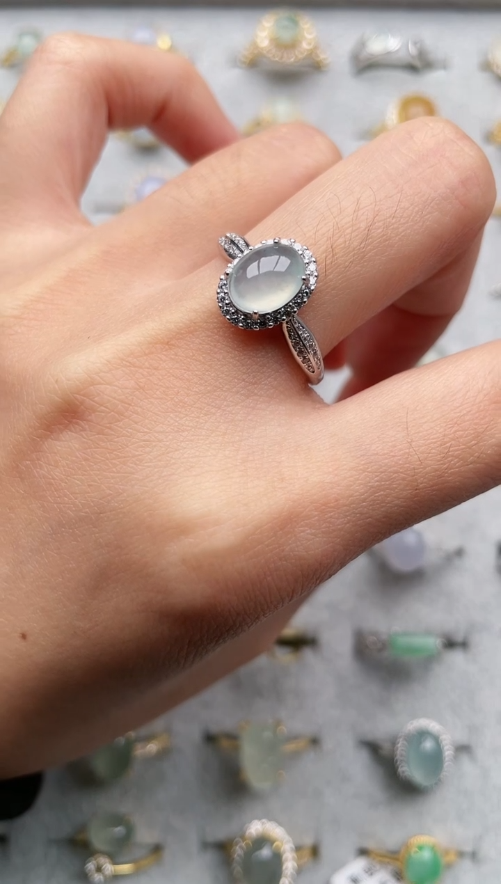 【闪购商品】翡翠戒指银S925镶嵌1111