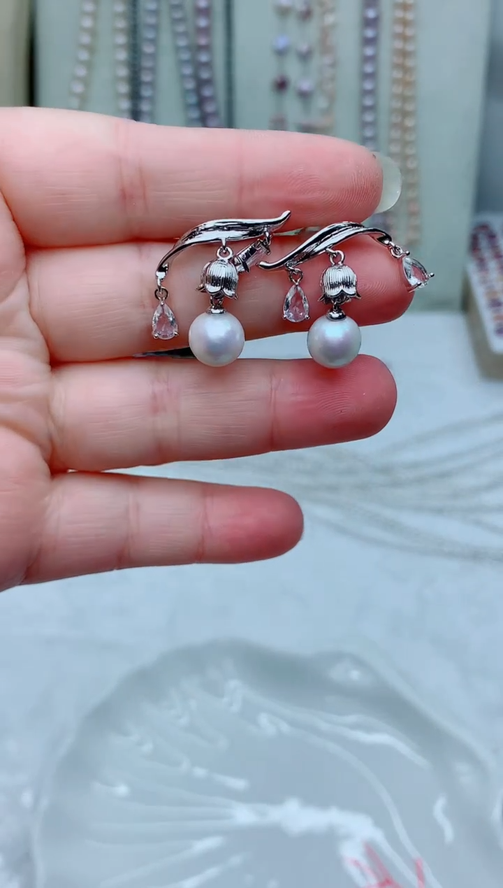 未镶嵌耳饰淡水珍珠多样性发其一【非无瑕】