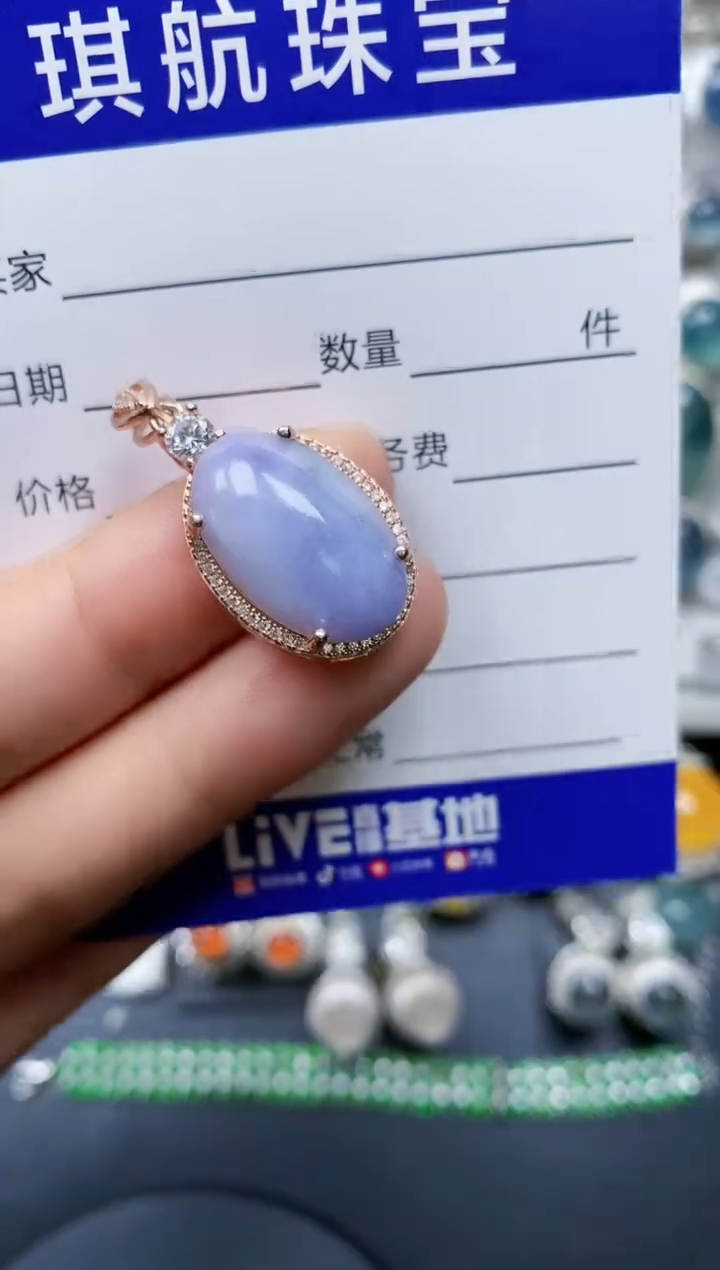 【闪购商品】翡翠颈饰银S925镶嵌0133