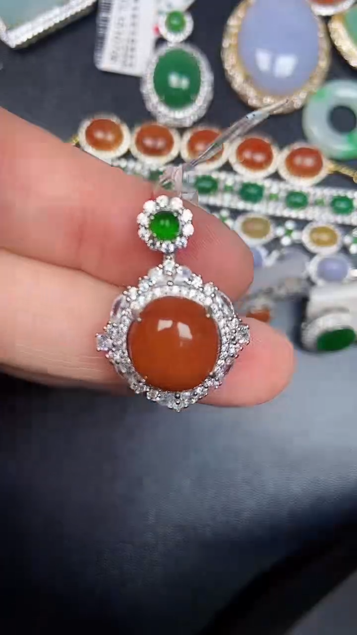 银S925镶嵌戒指翡翠1640