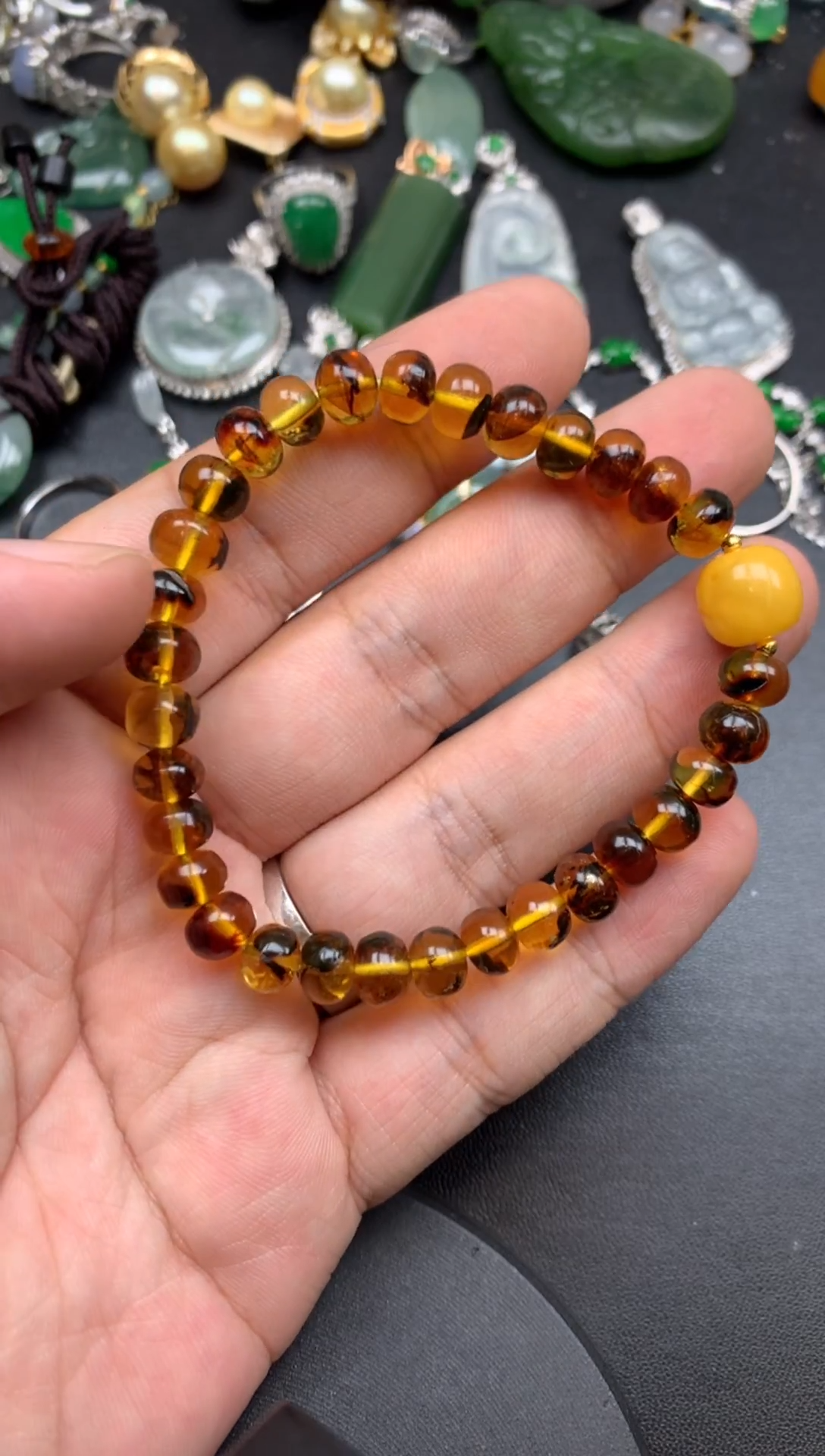 琥珀颈饰未镶嵌殇无心商品不退不换