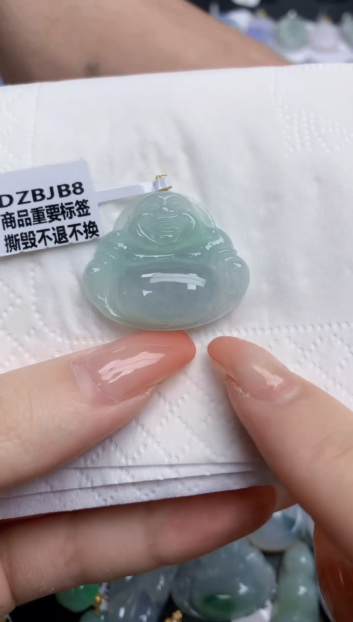 【闪购商品】翡翠颈饰18K金镶嵌天然缅甸翡翠A货