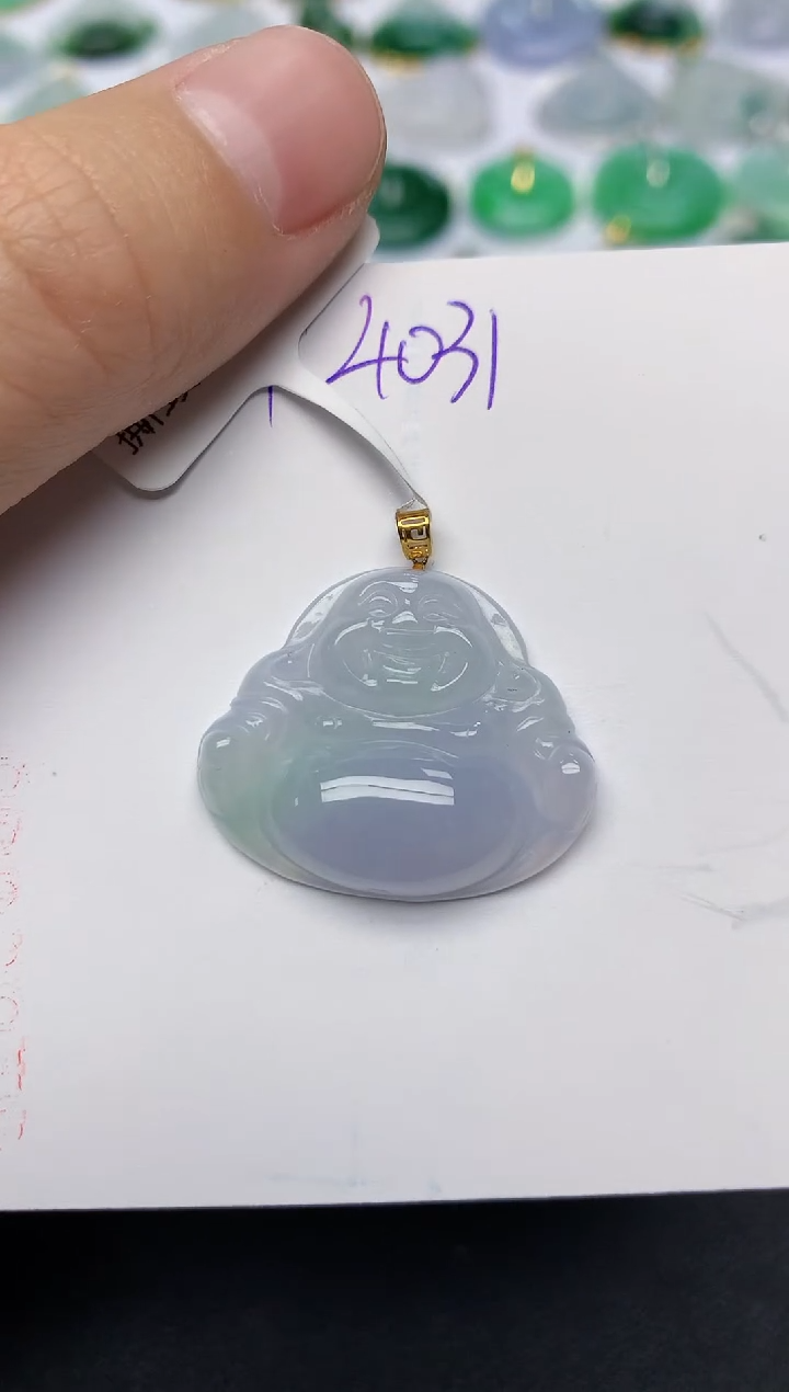 颈饰18K金镶嵌翡翠天然缅甸A货翡翠百元以上9元证书费自理