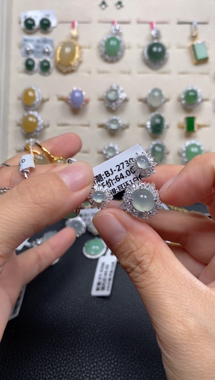 【闪购商品】翡翠戒指银S925镶嵌1111