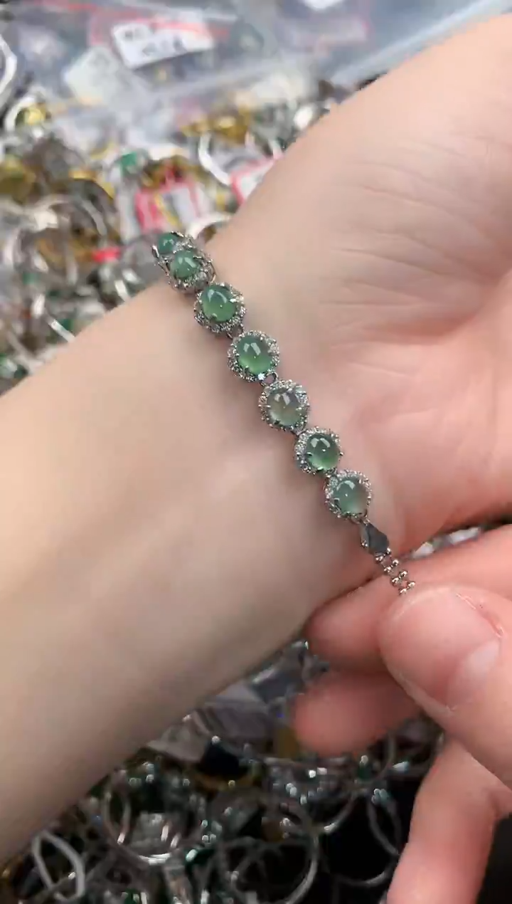 银S925镶嵌戒指翡翠999                3