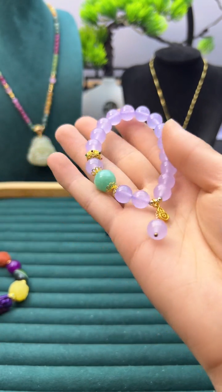 【闪购商品】翡翠颈饰14K金镶嵌S446