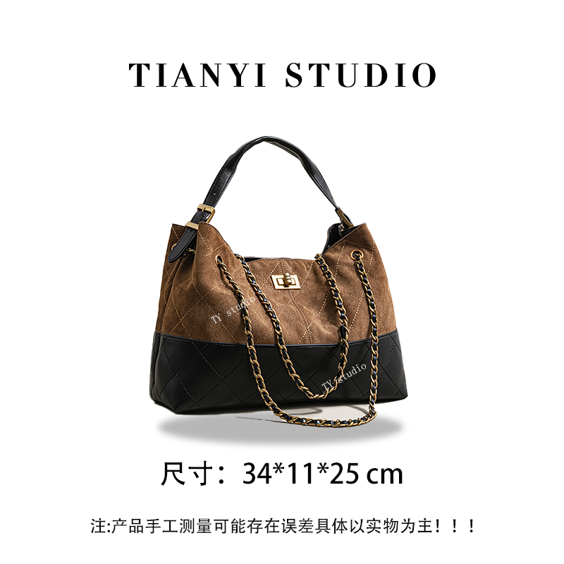 【天一甄选】SK-63000-浅棕 轻奢高级韩版单肩潮流时尚简约女包