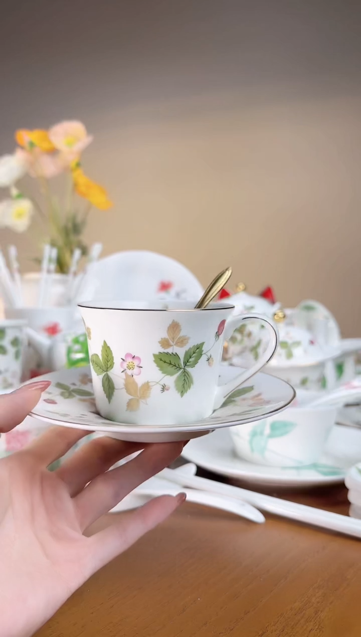 【闪购商品】高骨瓷咖啡杯碟高骨瓷咖啡杯碟