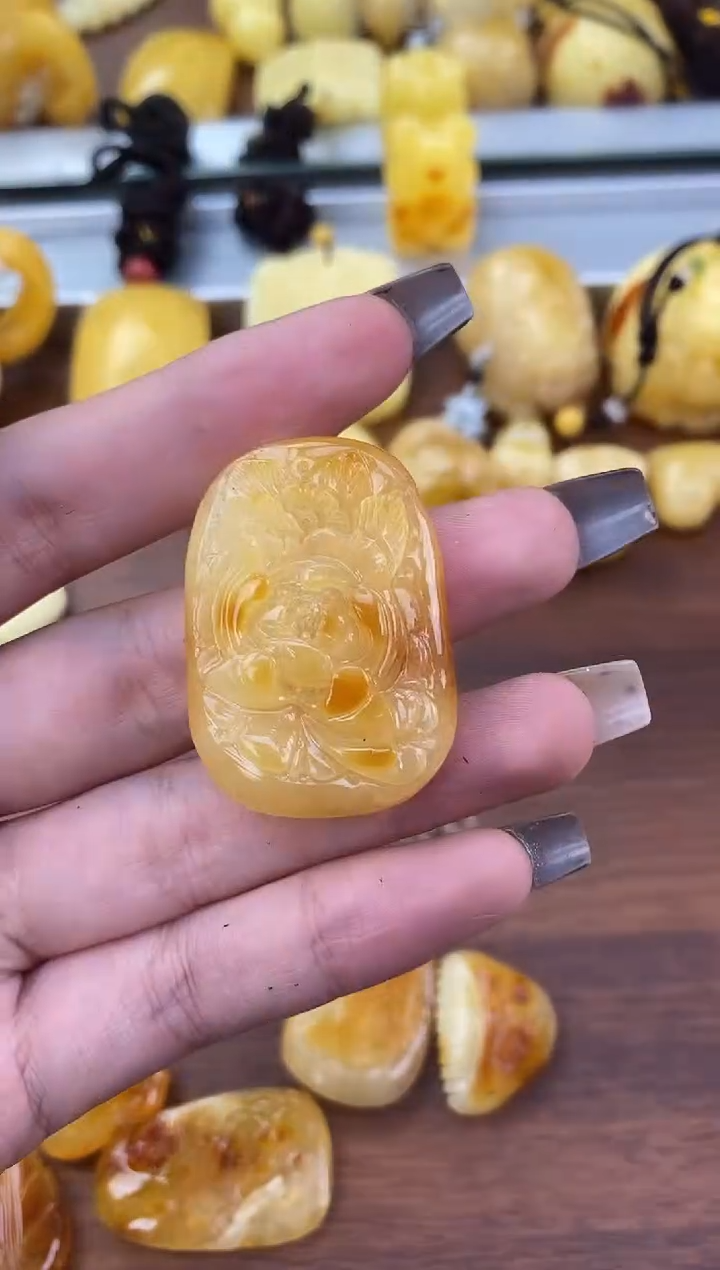 裸石琥珀未镶嵌天然琥珀蜜蜡