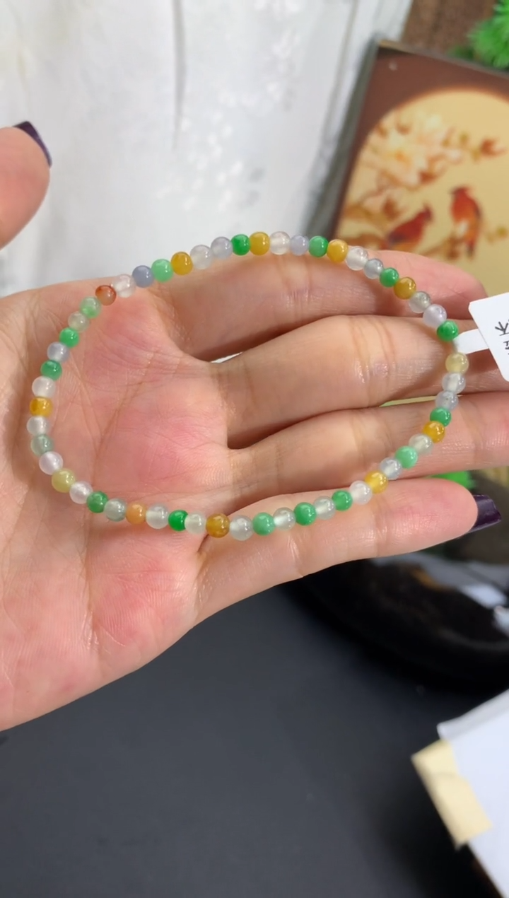 未镶嵌手串翡翠卡3.6mm