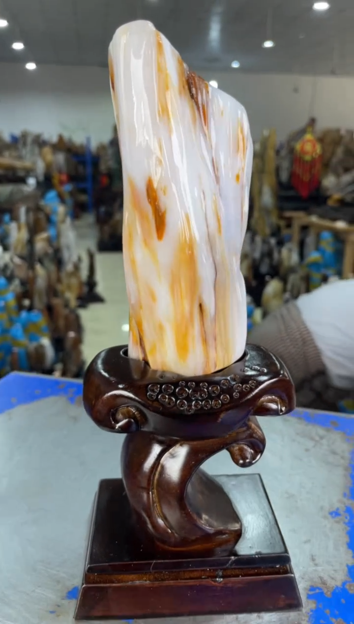 【闪购商品】硅化玉摆件未镶嵌7